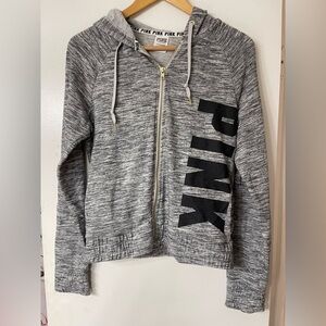 PINK Victoria's Secret Gray Zip-Up Hoodie